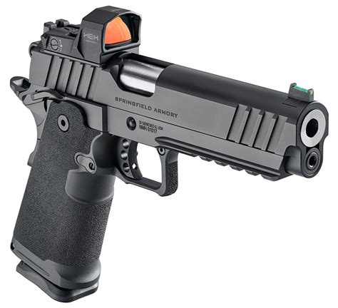 Reconfigured around a double-stack magazine, the <b>Prodigy</b>'s polymer grip module mounts to its forged steel frame offering capacity of 17+1. . Springfield armory prodigy 1911